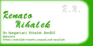 renato mihalek business card
